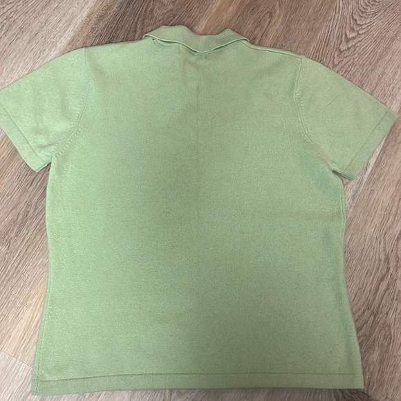 Beautiful VTG 90s Valerie Steven’s Pale Green Cashmere Short Sleeve Sweater M - Picture 3 of 4